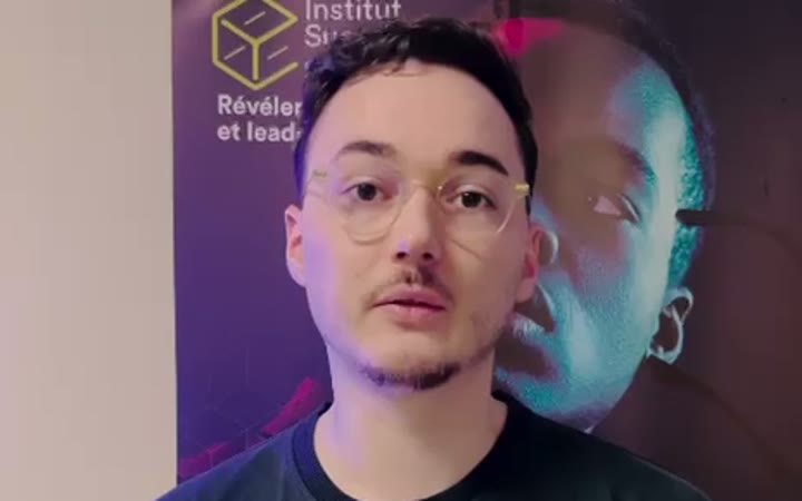 Aymeric Manzano, intervenant à l'ISD, pendant son témoignage