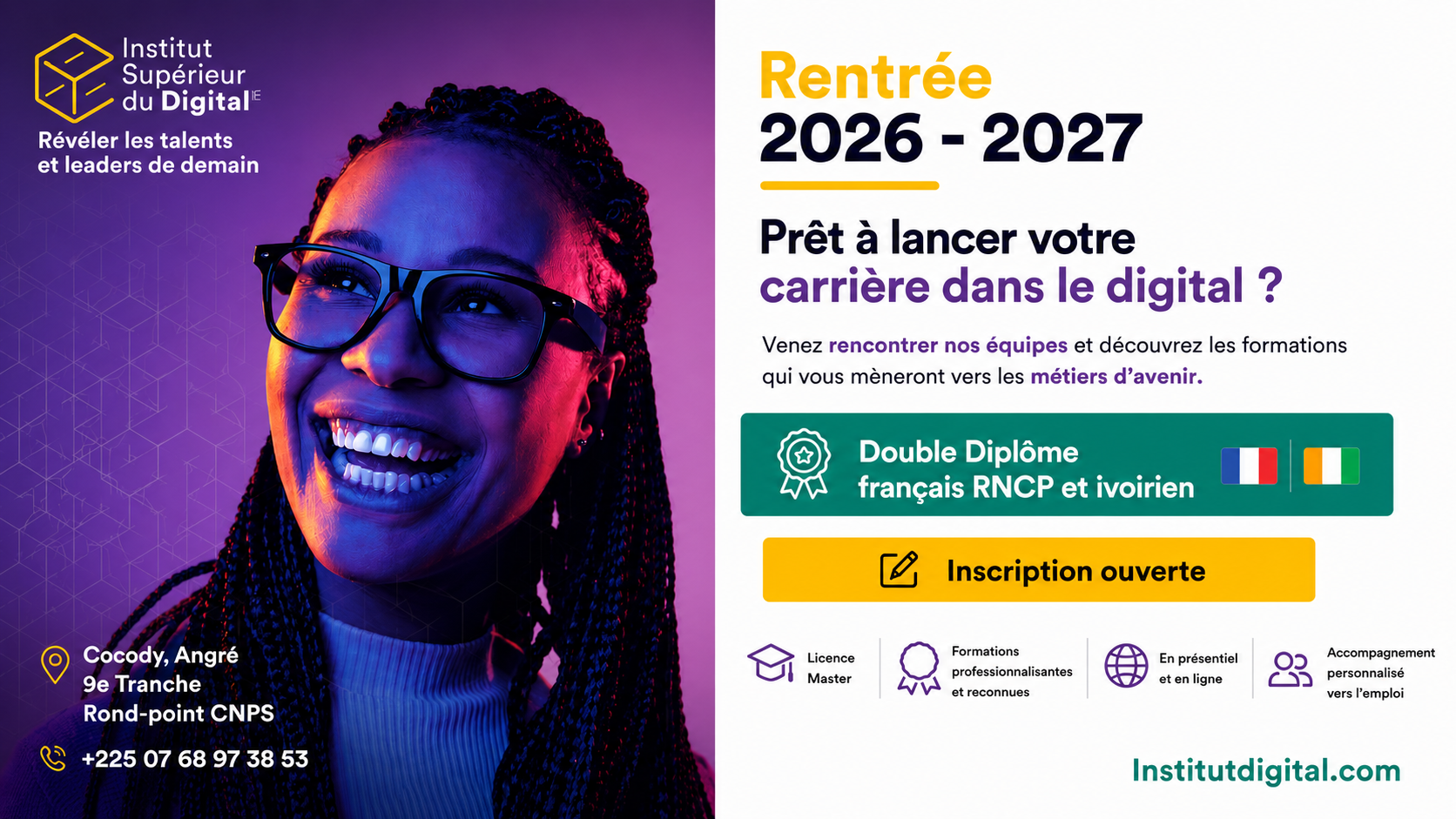 Admission école du digital Côte d'Ivoire - Étudiez à l'ISD