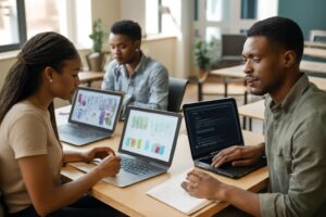 Formation Licence 1 et Licence 2 Abidjan — Étudiants ISD en cours pratique