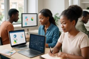 Formation Tronc Commun Digital Abidjan — Étudiants ISD en cours pratique