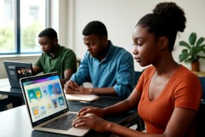 Formation Licences Abidjan — Étudiants ISD en cours pratique