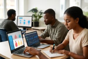 Formation Tronc Commun Digital Abidjan — Étudiants ISD en cours pratique