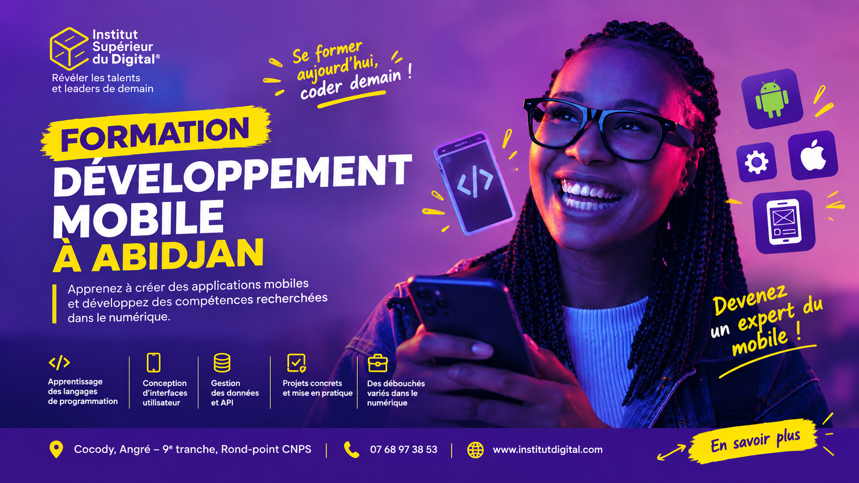 Formation développement mobile à Abidjan : apprendre à créer des applications mobiles