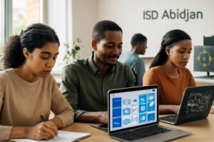 Formation WordPress Abidjan — Étudiants ISD en cours pratique
