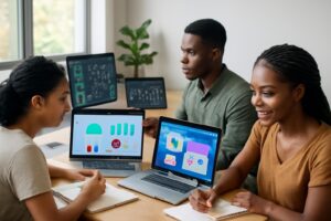 Formation Tronc Commun Digital Abidjan — Étudiants ISD en cours pratique